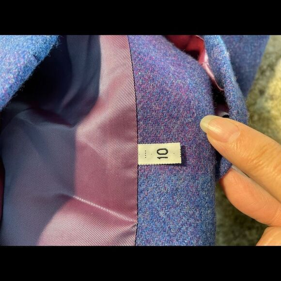 TRIONA vintage wool suit - Donegal Ireland in blue/purple plaid - Picture 6 of 11